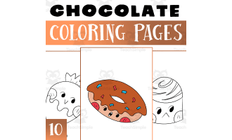 Chocolate Coloring Pages Worksheet Activity