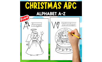 CHRISTMAS ALPHABET | A-Z COLORING PAGES