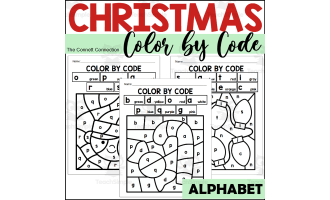 Christmas Alphabet Color by Code for Lowercase Letters