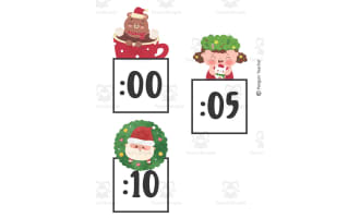 Christmas Clock Labels