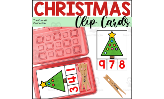 Christmas Counting to 10 Clip Cards