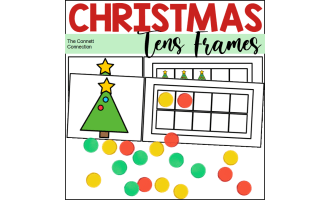 Christmas Counting to 10 Tens Frames Task Cards