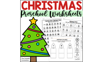 Christmas Preschool Literacy Worksheets