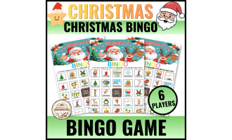 Christmas Santa Bingo Game Engaging Activitiy Fun for Kindergarten to