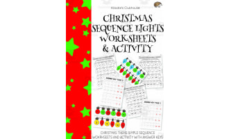Christmas Sequence Lights Worksheets