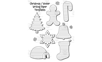 Christmas / Winter Writing Paper Templates Packet