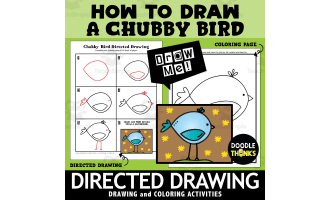 Chubby Bird Directed Drawing | How To Draw