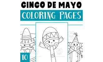 Cinco De Mayo Coloring Pages Worksheet Activity