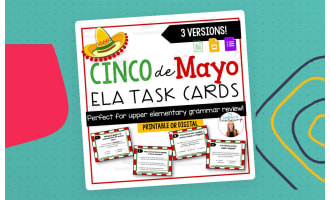 Cinco de Mayo ELA Task Cards