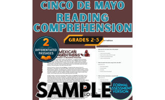 Cinco de Mayo Reading 1 Passage Sample Formal Assessments