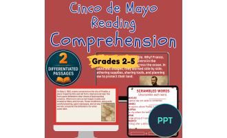 Cinco de Mayo Reading Comprehension Passages and Questions PowerPoints