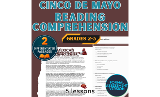 Cinco de Mayo Reading Comprehension Passages Formal Assessments