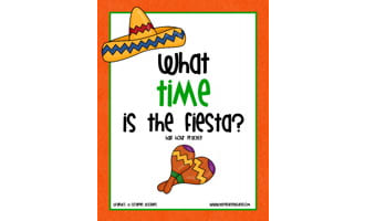 Cinco de Mayo Telling Time To The Half Hour Clock Activity