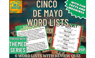 Cinco de Mayo Word List Posters (PDF)