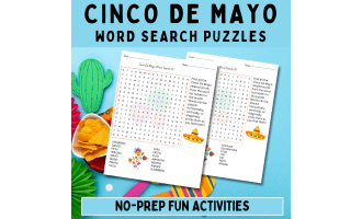 Cinco De Mayo Word Search Puzzle | No Prep Fun Holiday Activities!