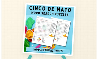 Cinco De Mayo Word Search Puzzle | No Prep Fun Holiday Activities!