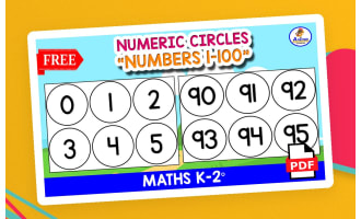 Circle Numbers 1 to 100 – Black and White Printable
