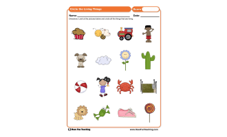 Circle the Living Things Worksheet
