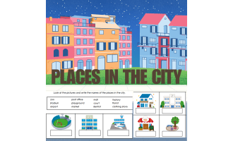 City Vocabulary ESL Worksheets | Places in the City