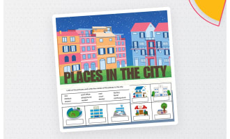 Places in the City – ESL Vocabulary Worksheet Set