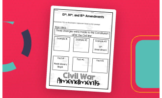 Civil War Amendments Reading Packet + Distance Learning