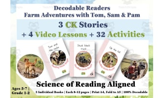 CK: 3 Decodable Reading Books, Supporting Activities + 4 Video Lessons
