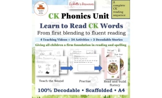 CK: 3 Decodable Reading Books, Supporting Activities + 4 Video Lessons