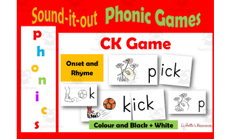 CK Phonic Game Onset and Rhyme Colour and B/W