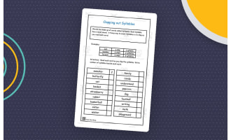 Clapping Out Syllables – Phonics Printable