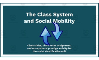 Class and Social Mobility (Social Stratification slides, notes, and activity)