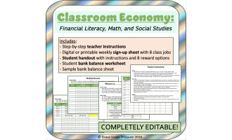 Class Economy: Grade 4-7 Math, Financial Literacy and SS