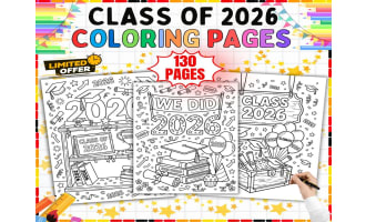 Class of 2026 Coloring Pages - 130 Graduation Sheets