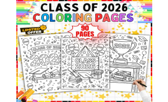 Class of 2026 Coloring Pages - 90 Graduation Sheets