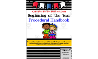Classified Instructional Aide Beginning of the Year Handbook + Training Manual