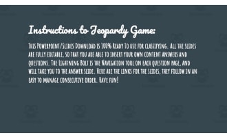 Classifying Living Things Jeopardy Game