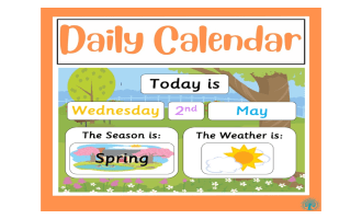 Classroom Calendar Display