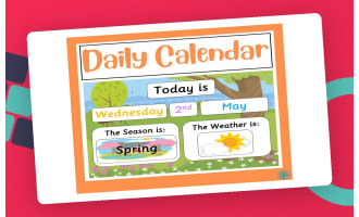 Classroom Calendar Display