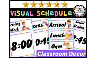 Classroom Daily Visual Schedule | Schedule CardsClassroom Decor