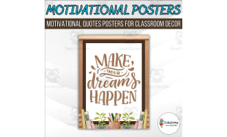 Classroom decor posters with inspirational quotes to inspire students