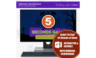 Classroom Interactive Game : Halloween 5 Second Game PowerPoint Game