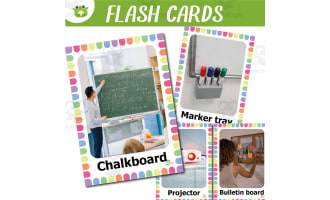 Classroom Objects Vocabulary Flashcards with Real Photos | Speech