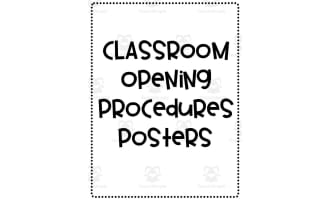 Classroom Opening Procedures Posters