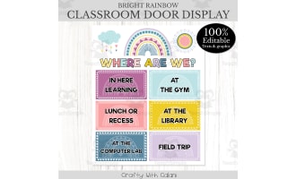 Where Are We? Leopard Print Decor Door Hangers For School Counselors