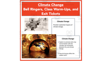 Climate Change - Bell Ringers, Class Warm-Ups, and Exit Tickets