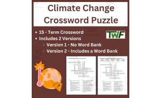 Climate Change Crossword Puzzle Activity
