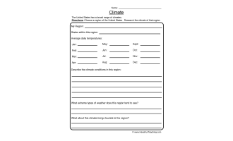 Climate Research Worksheet