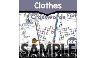 Clothes Crossword – 1-Page Free Sample