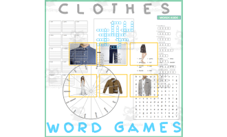 CLOTHES: Word Games with Puzzles Crossword Wordsearch Anagram
