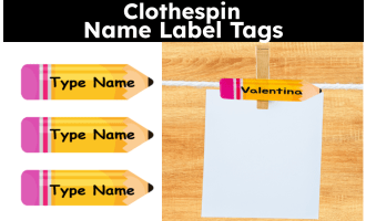 Clothespin Name Labels