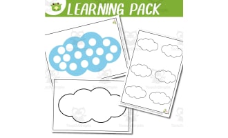 Cloud Activity Set Coloring, Templates, Tracing & Dot-to-Dot for Pre-K